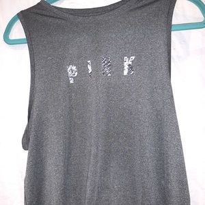PINK Gray tank top